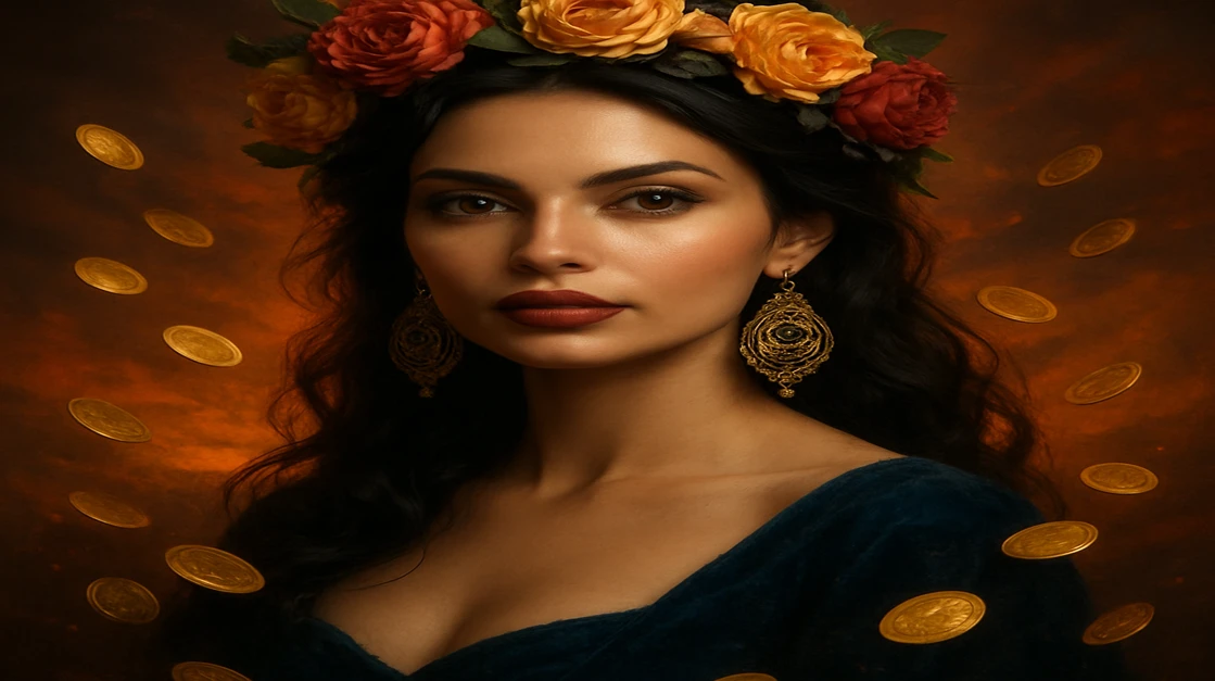 একটি চমৎকার নারী একটি জ্বলজ্বলে গোলাপি টপ ও মার্জিত গহনা পরে, এক জাগরণময় টропিক্যাল থিম-গেমিং প্ল্যাটফর্মে হাসছেন; kg99999-এ আর্কেড গেমটির উচ্ছ্বাসময় দৃশ্য ও সঙ্গীতঘটিত শব্দে চারপাশে ভরে গেছে।